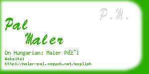 pal maler business card